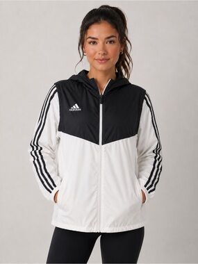 adidas Black & White Women's Hooded Windbreaker Jacket
